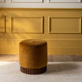 Holborn Footstool In Mustard Velvet Atkin Thyme Atkin And Thyme