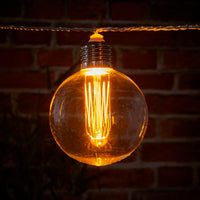 INDOOR OUTDOOR CONNECTABLE FESTOON LIGHTS - 10 MIXED ANTIQUE STYLE BULBS