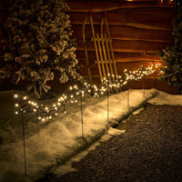 720 WARM WHITE MULTIFUNCTION CLUSTER LIGHTS WITH 12 STAKES