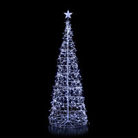 2.5M WHITE TWINKLING ICICLE SPIRAL TREE WITH 835 LEDS