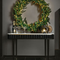 Indoor Outdoor Oversized Pre-lit Wreath - 100cm