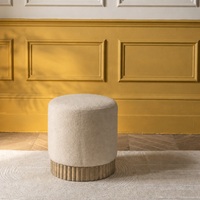 Holborn Footstool In Natural Boucle