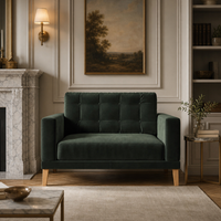 Fitzroy Loveseat In Hunter Easy Care Velvet