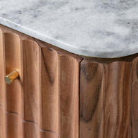Flute Marble Chest of Drawers