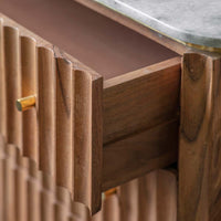 Flute Marble Chest of Drawers