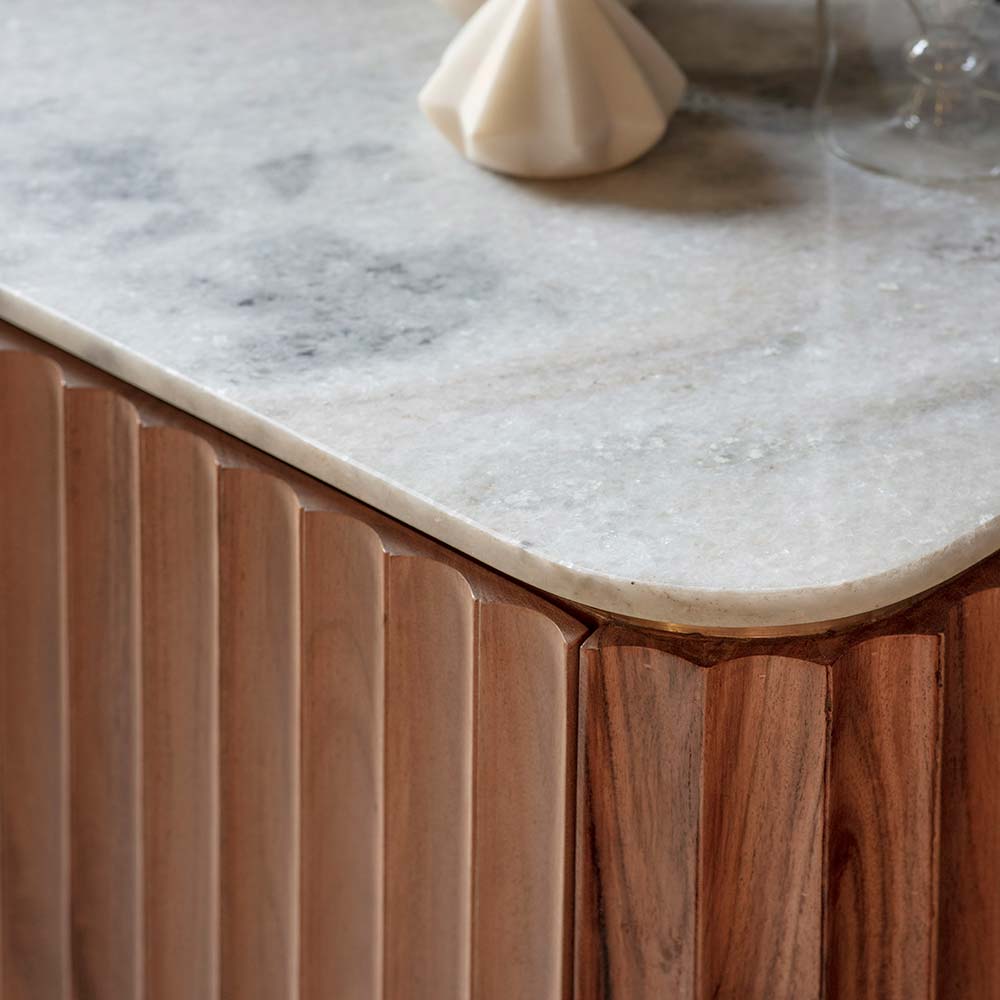 Flute Marble Sideboard