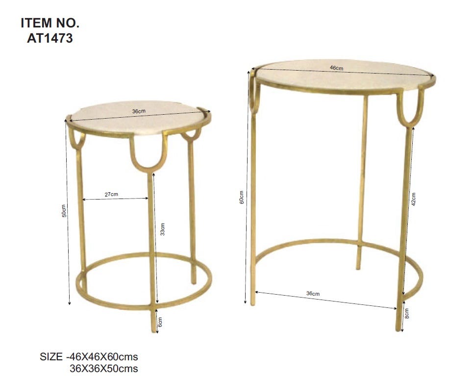 Gatsby Marble Nesting Side Tables