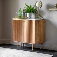 Flute Marble Drinks Cabinet
