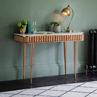 Flute Marble Console Desk