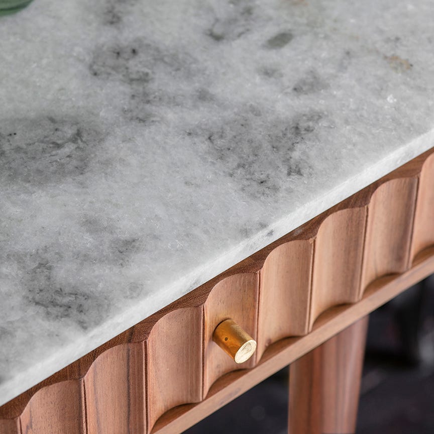 Flute Marble Console Desk