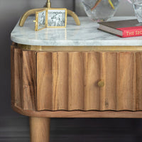 Flute Marble Bedside Drawer