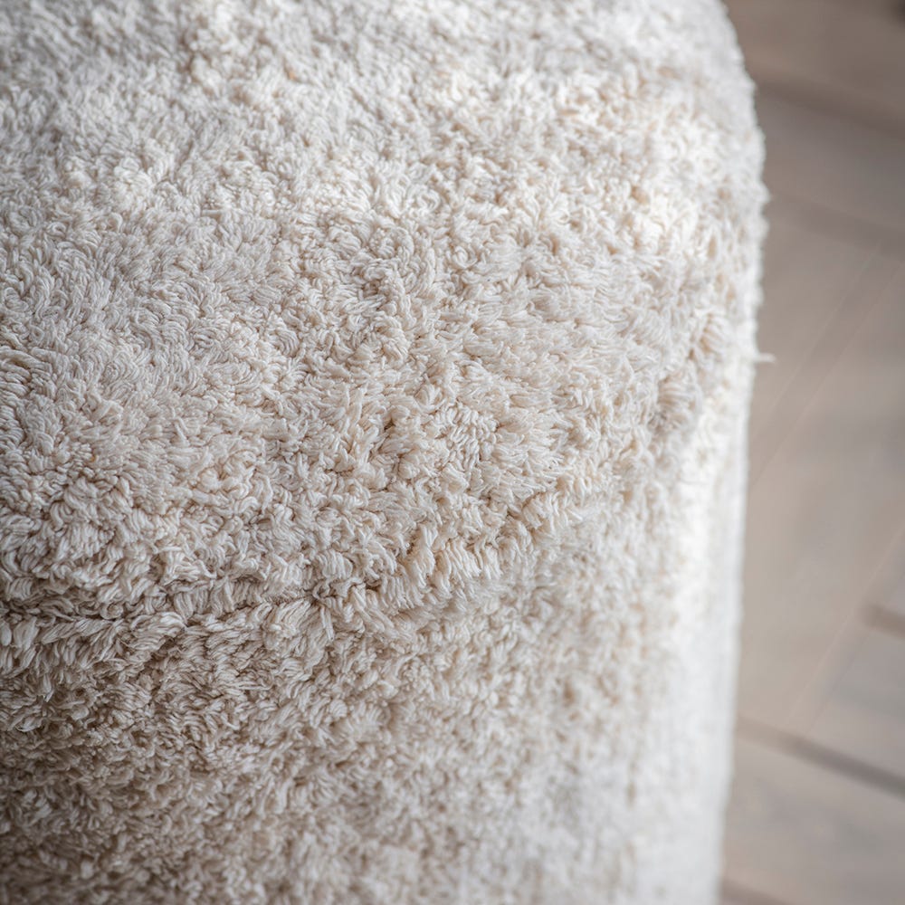 Carnaby Footstool in Cotton Rug