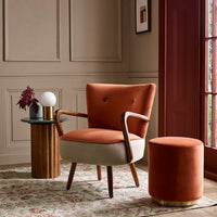 Calvin Armchair in Rust Velvet