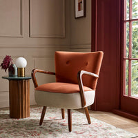 Calvin Armchair in Rust Velvet