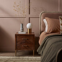 FANDANGO BEDSIDE DRAWERS - DARK STAIN