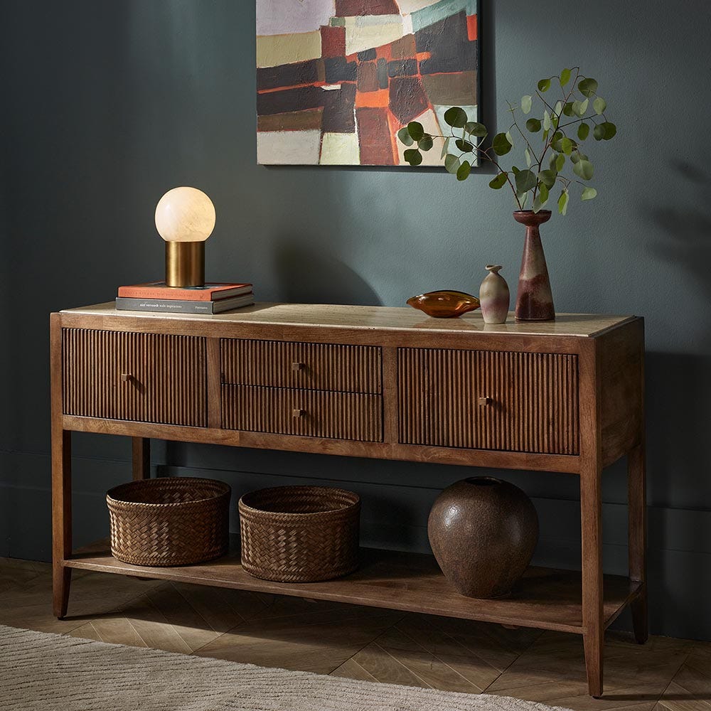 MIRABELLE TRAVERTINE SIDEBOARD