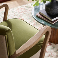 Calvin Armchair in Apple Green Velvet 