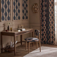 LAYLA OAK DINING CHAIR IN LINWOOD FABRIC