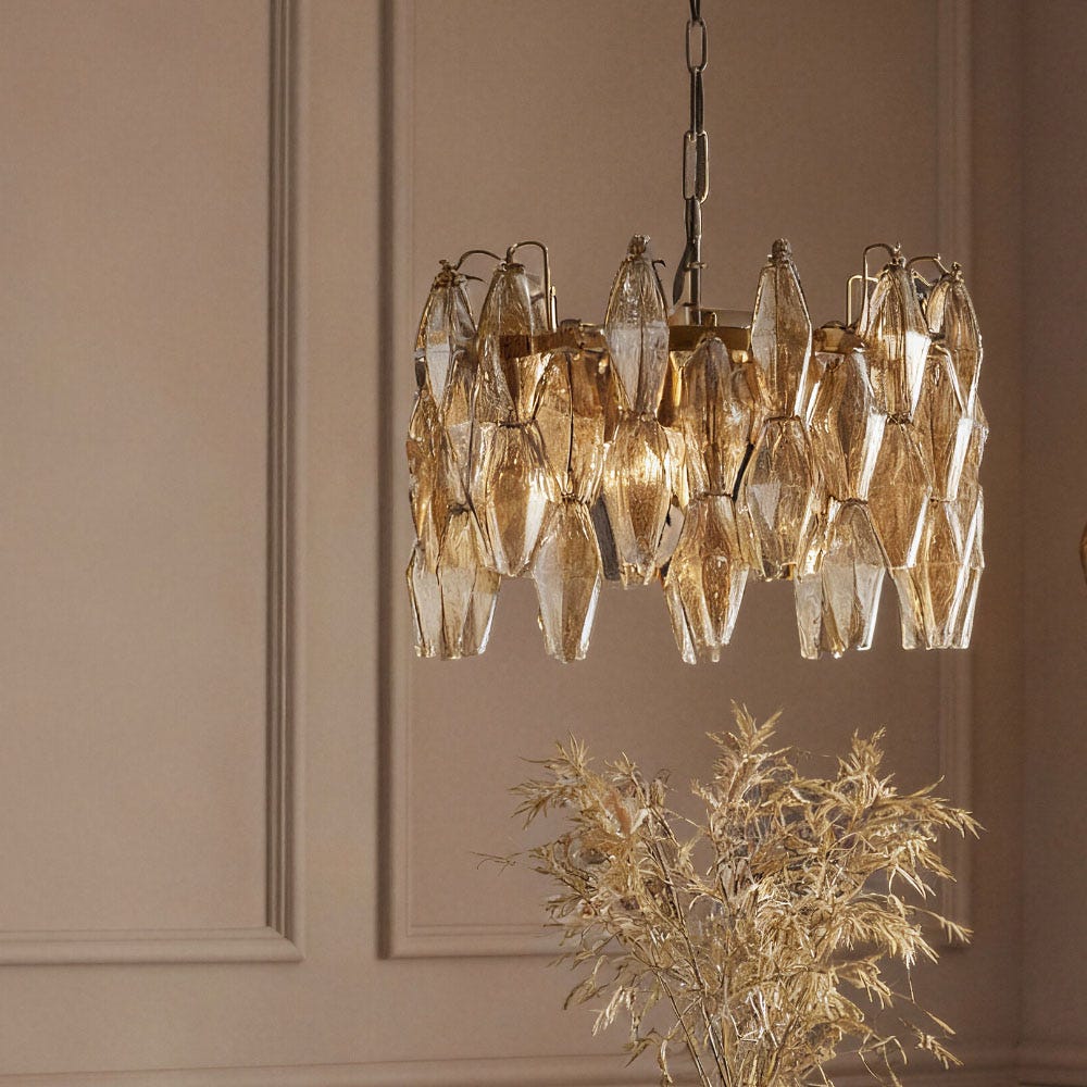 ORIANA GLASS CHANDELIER - LUSTER