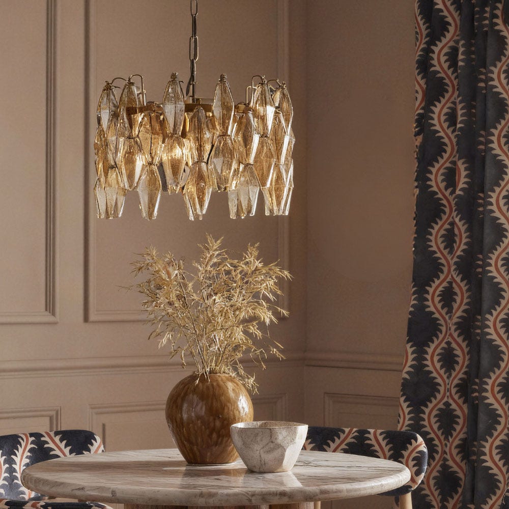 ORIANA GLASS CHANDELIER - LUSTER