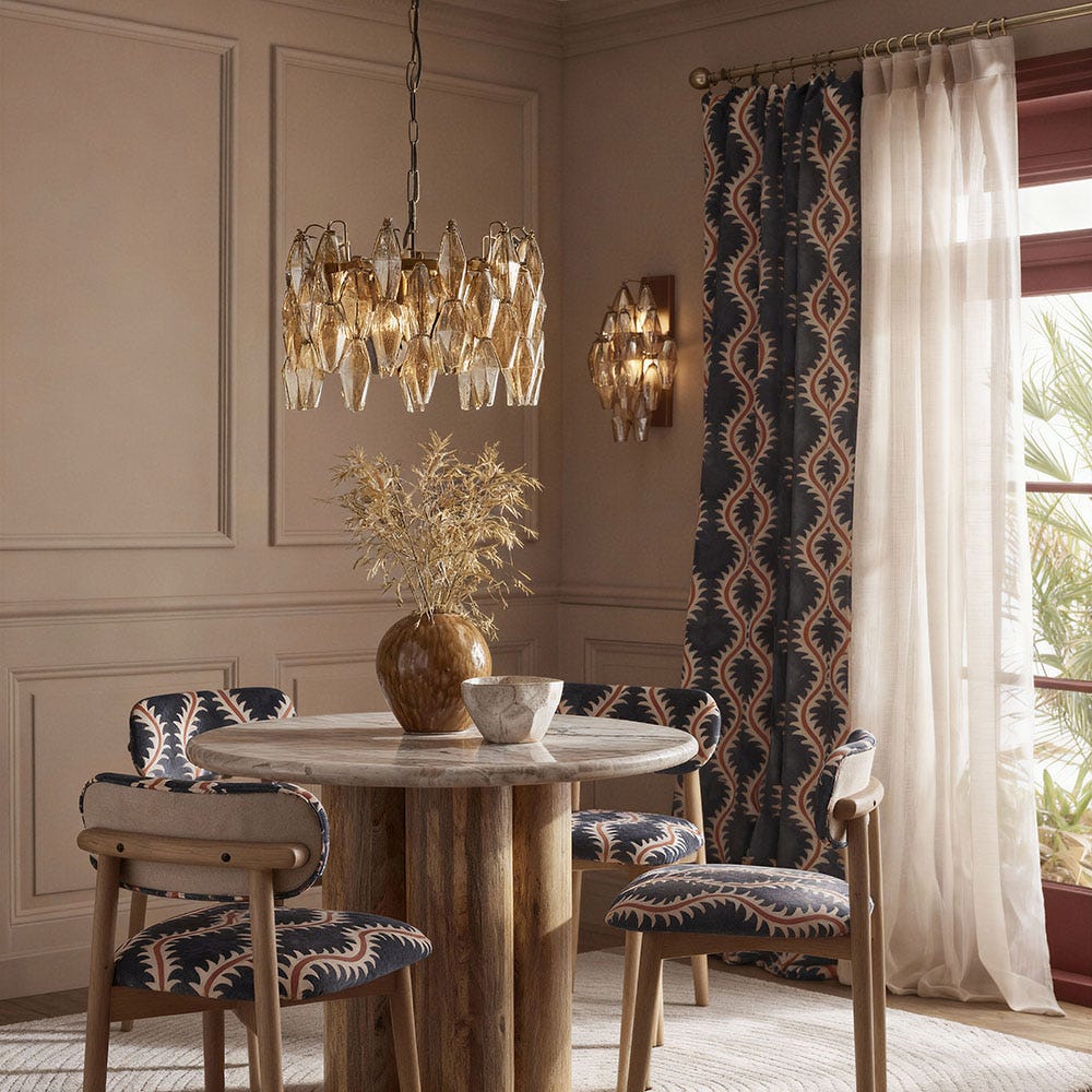ORIANA GLASS CHANDELIER - LUSTER