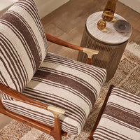 LEVI ARMCHAIR IN STRIPED RUG