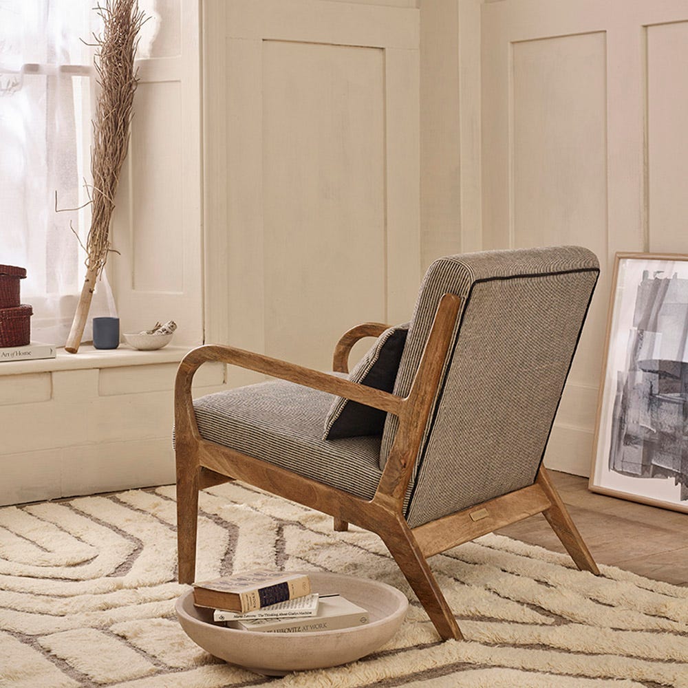 PIP ARMCHAIR IN TICKING