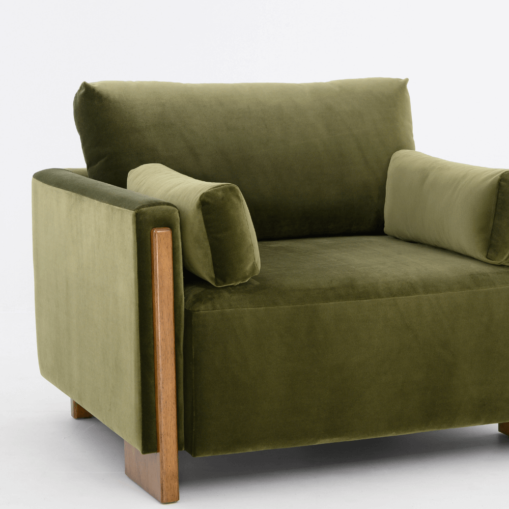 AUDREY ARMCHAIR IN GREEN VELVET