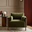 AUDREY ARMCHAIR IN GREEN VELVET