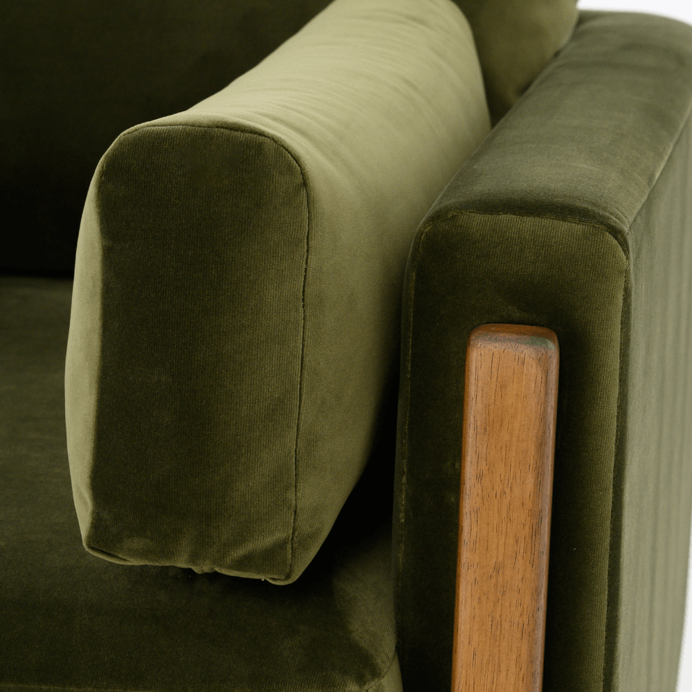 AUDREY ARMCHAIR IN GREEN VELVET