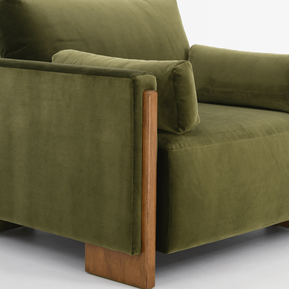 AUDREY ARMCHAIR IN GREEN VELVET