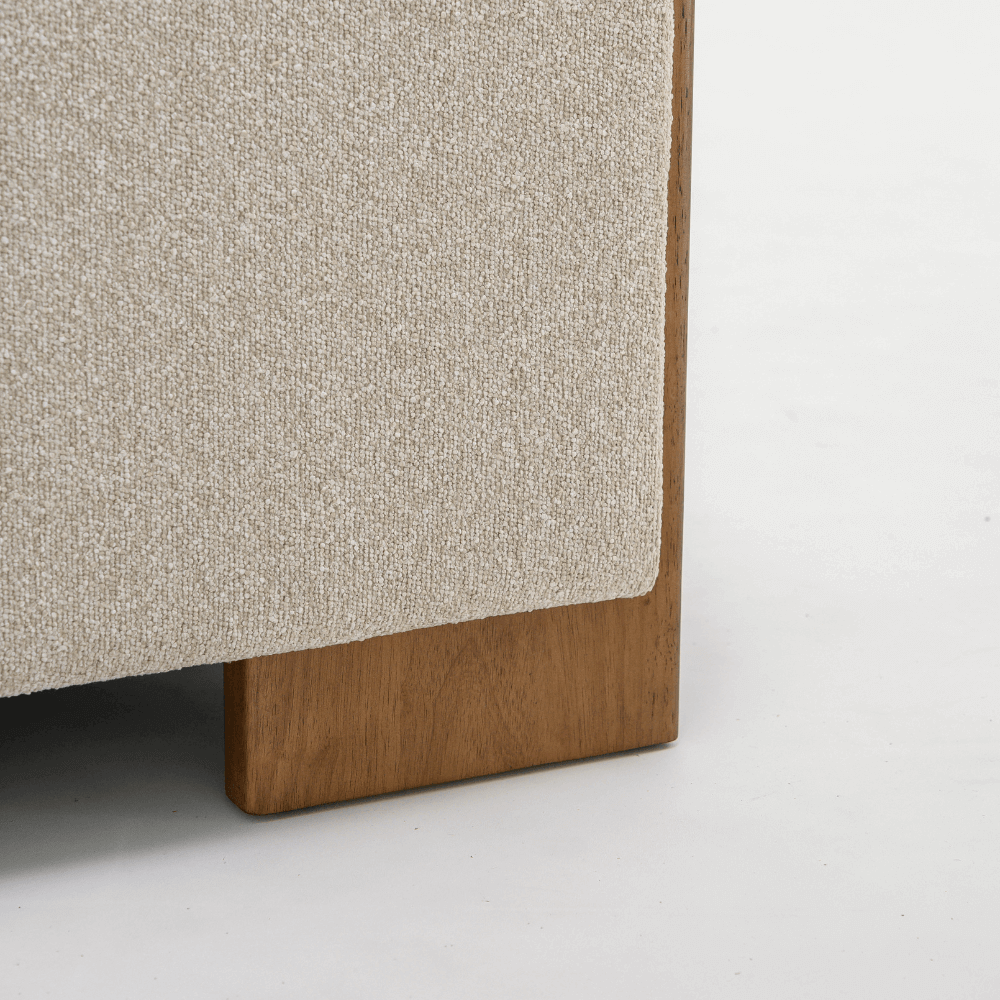AUDREY ARMCHAIR IN ECRU TEXTURED WEAVE