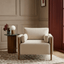 AUDREY ARMCHAIR IN ECRU TEXTURED WEAVE