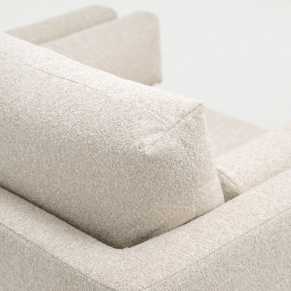 AUDREY ARMCHAIR IN ECRU TEXTURED WEAVE