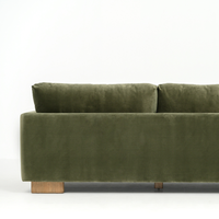 AUDREY SHOW WOOD 3-SEAT SOFA - GREEN VELVET