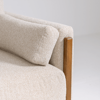 AUDREY SHOW WOOD 3-SEAT SOFA - ECRU TEXTURED WEAVE