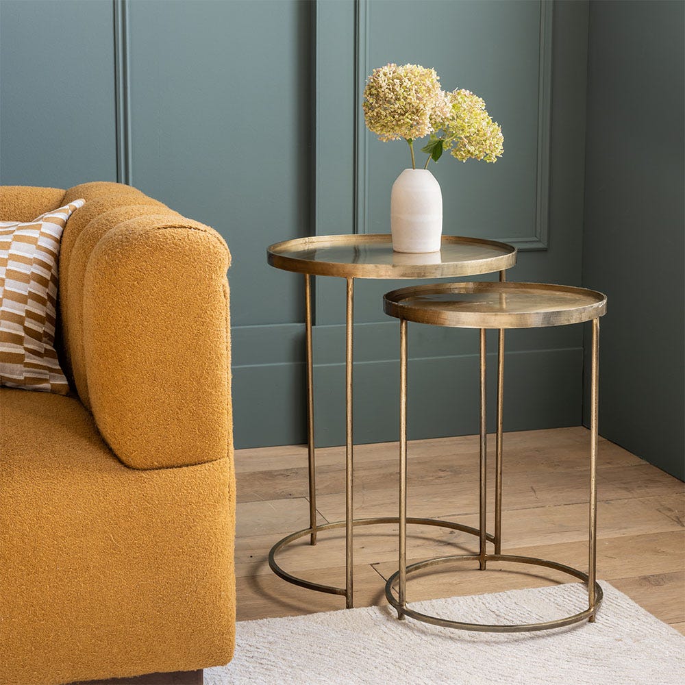 AURA SOLID BRASS NESTING TABLES