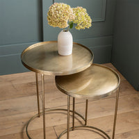 AURA SOLID BRASS NESTING TABLES