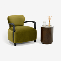 Aviator Armchair in Apple Green Velvet