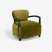 Aviator Armchair in Apple Green Velvet