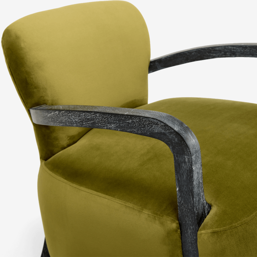 Aviator Armchair in Apple Green Velvet