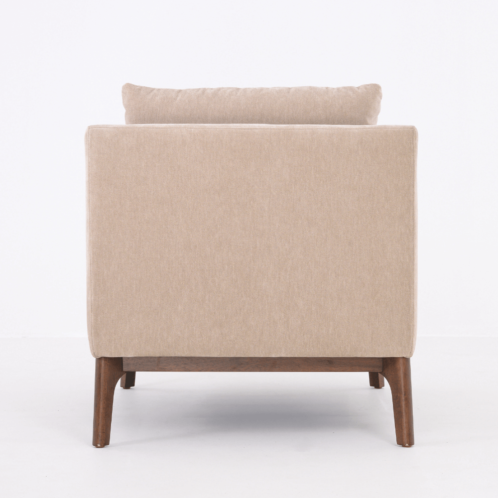 BARNABY ARMCHAIR IN MUSHROOM SMOOTH POLY