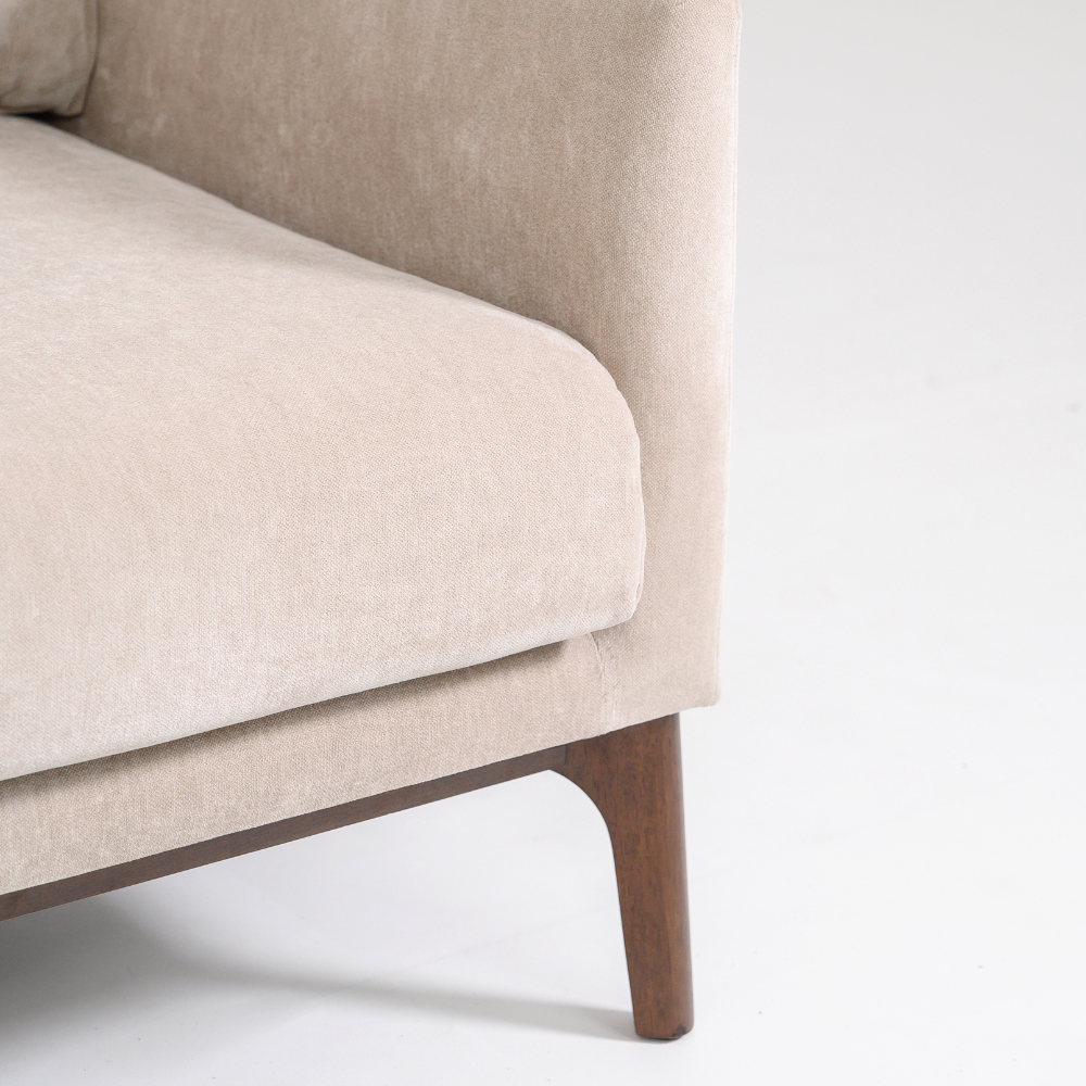 BARNABY 3-SEAT SOFA - MUSHROOM SMOOTH POLY