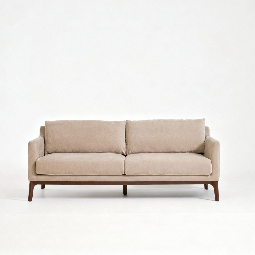 BARNABY 3-SEAT SOFA - MUSHROOM SMOOTH POLY