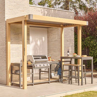 1.5M X 3M SAVANNAH BBQ GAZEBO - oak