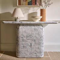 CAPRI CONSOLE TABLE IN WHITE MARBLE EFFECT