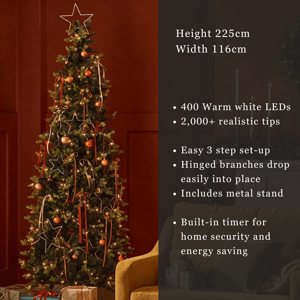 7.5' ST. MORITZ PRE LIT TREE - 400 WW LED