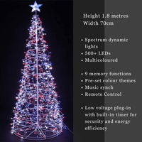 1.8M SPECTRUM REMOTE CONTROL ICICLE SPIRAL TREE
