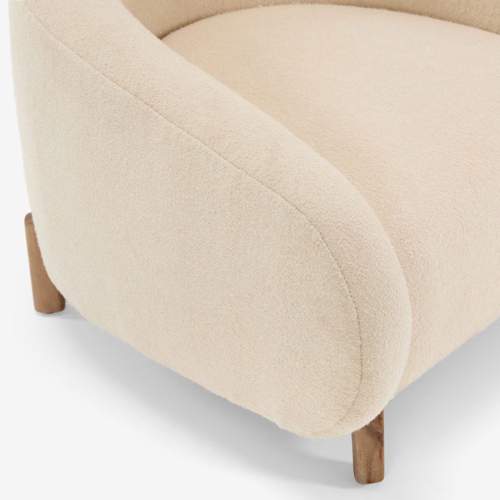 COCOON ARMCHAIR IN OFF-WHITE BOUCLE