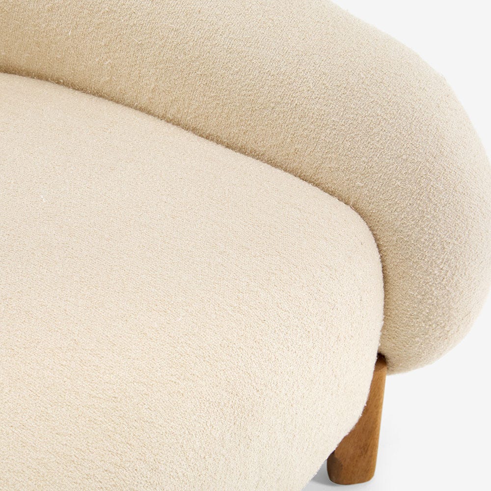 COCOON ARMCHAIR IN OFF-WHITE BOUCLE
